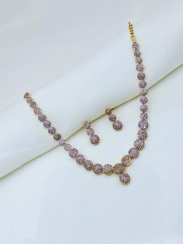 AZURE FROST PAVE NECKLACE SET N-121