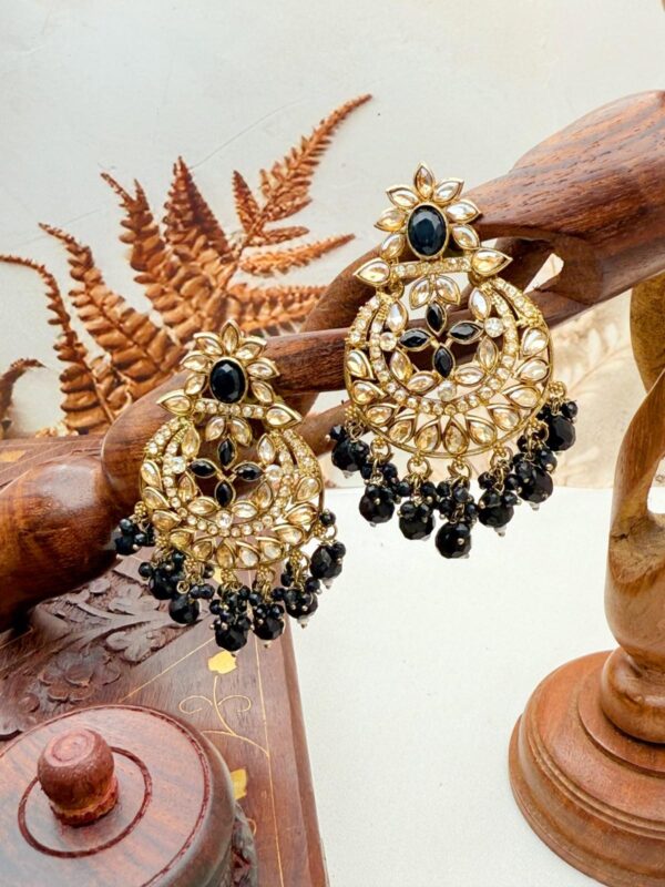 MUGHAL ONYX EARRINGS E-125