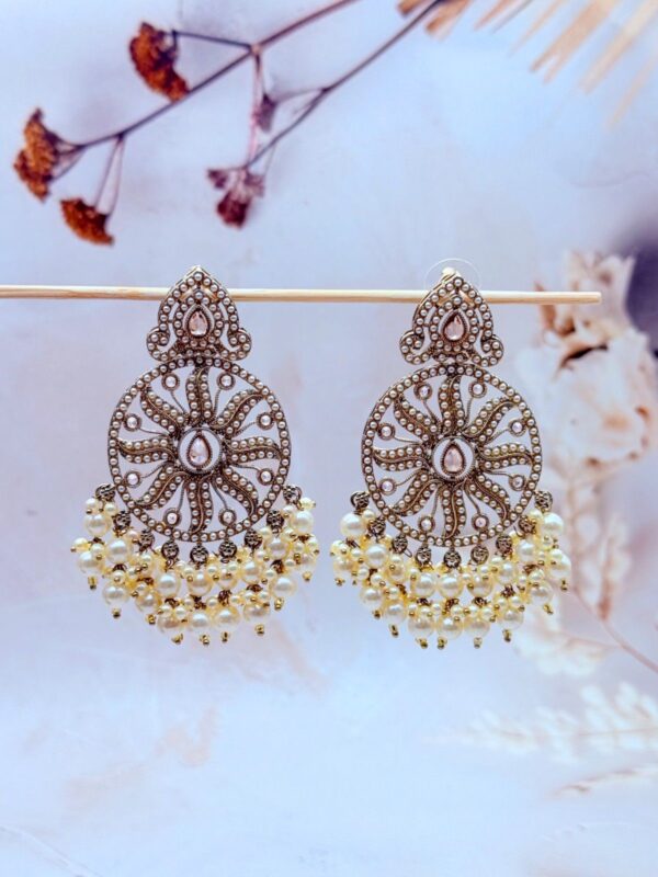 VIRASA PEARL ANTIQUE EARRINGS E-128