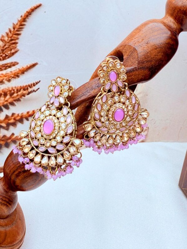 ROYAL MAGENTA BLOOM ANTIQUE EARRINGS E-131