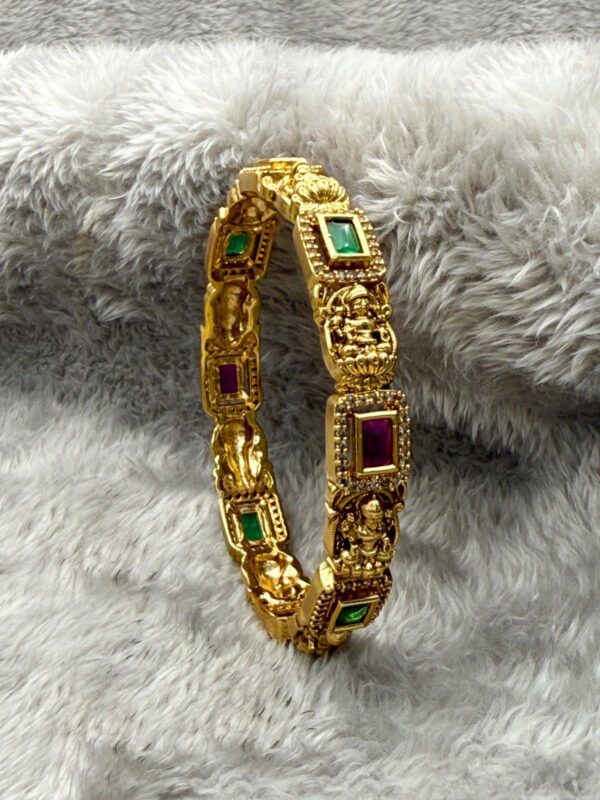 AISHWARYA LAXMI HERITAGE BANGLE MULTI-STONE B-167