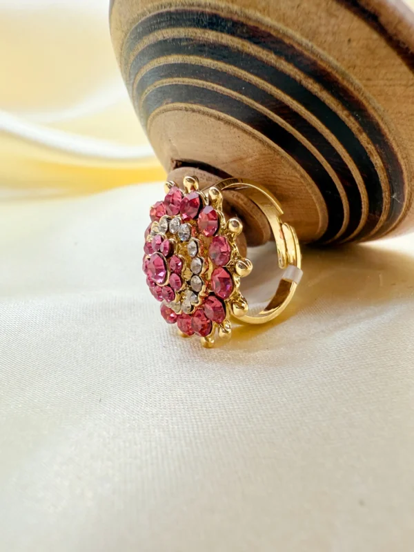 FINGER RING PINK BLOOM FR-233