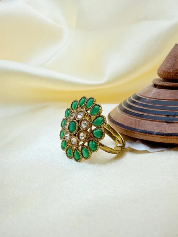 FINGER RING EMERALD BLOOM FR-238