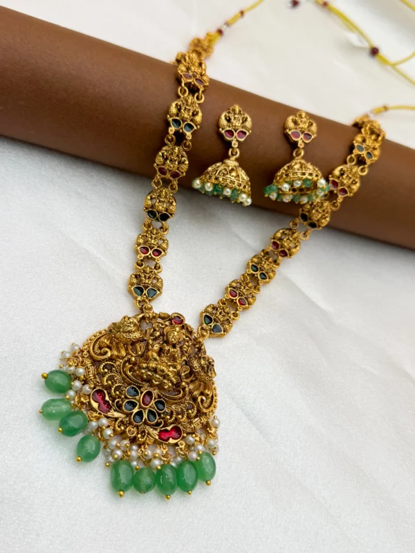 LAXMI TEMPLE LONG HARAM SET H-253