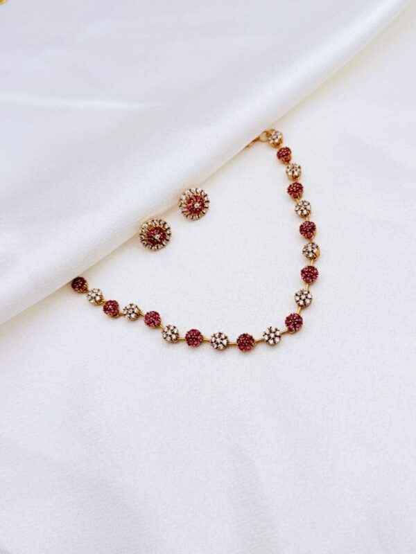 RUBY TWILIGHT GOLD-PLATED NECKLACE SET