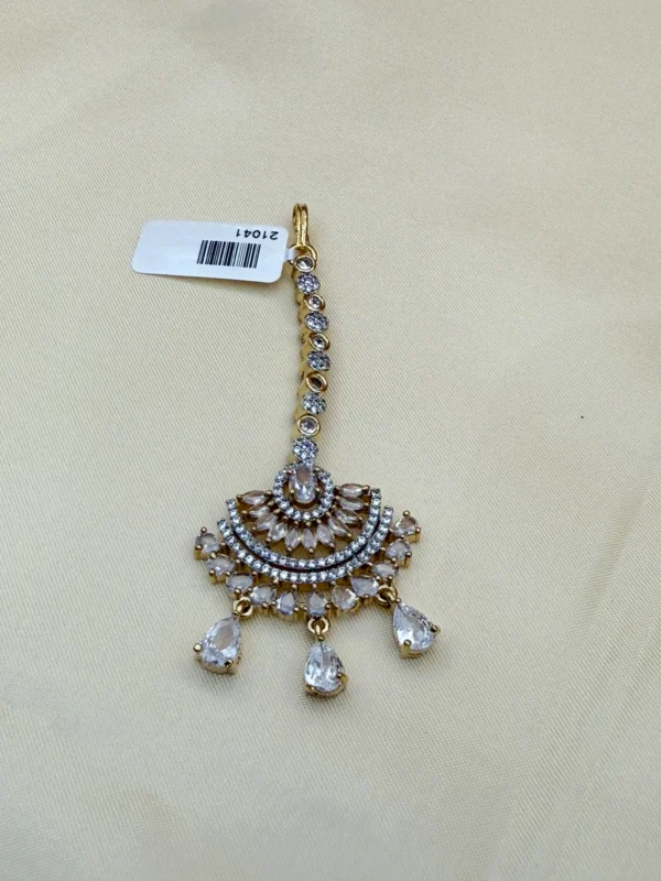 CRYSTAL GOLD BRIDAL TIKKA NETTICHUTTI CH-263