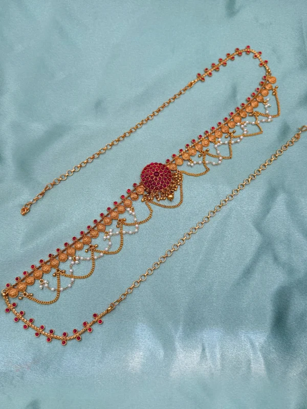 RUBY TEMPLE PEARL DROP HIP CHAIN HC-265