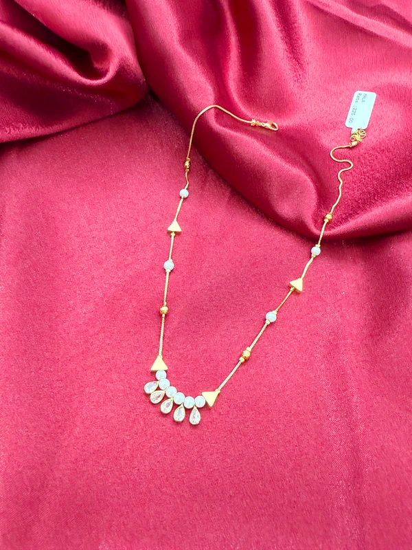 TEARDROP FRINGE CHAIN NECKLACE PN-342