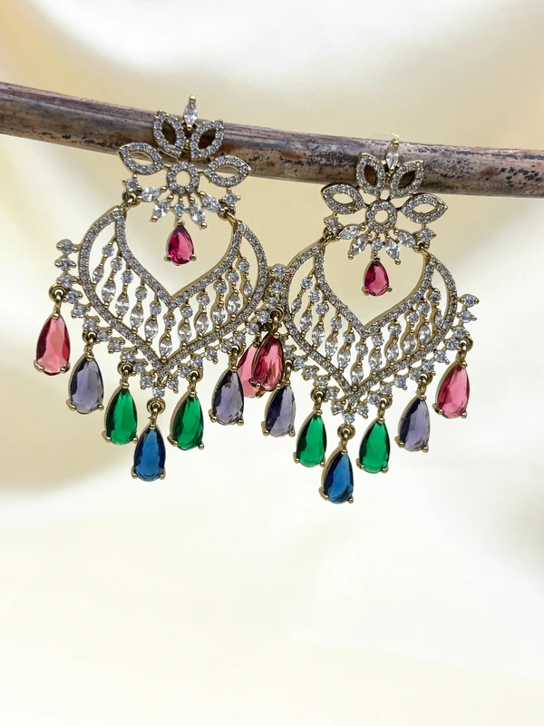 MULTICOLOUR CHANDELIER EARRINGS ER-468