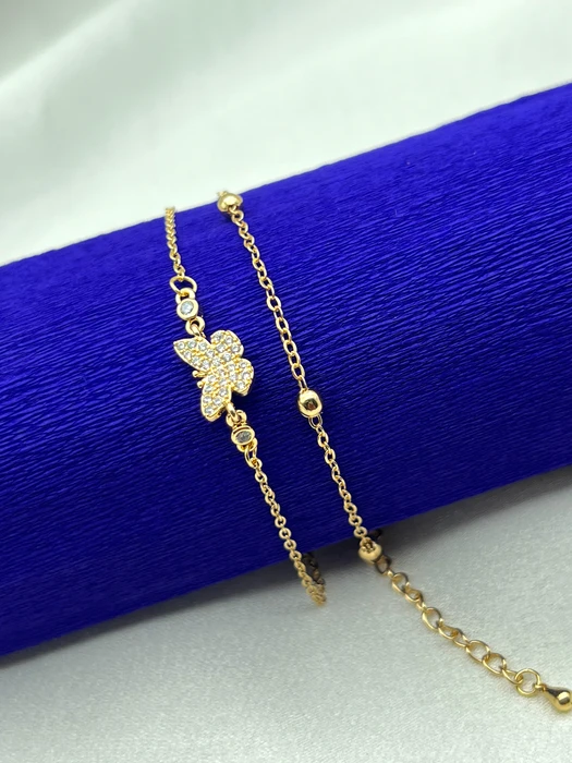 GOLD TONE BUTTERFLY BRACELET BR-576