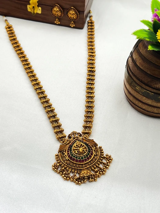 ANTIQUE PEACOCK HARAM SET H-580