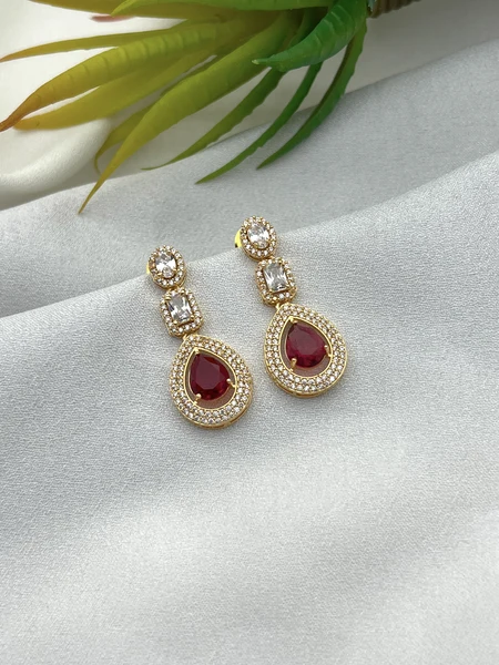 AD TEARDROP HALO EARRINGS ES617