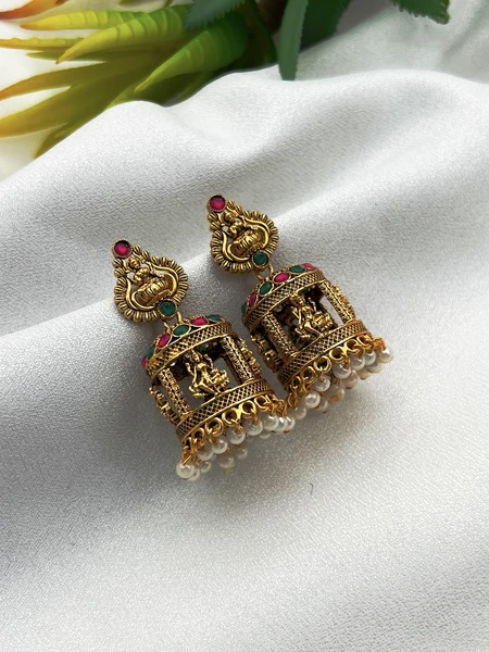 Antique Lakshmi Jhumka Earrings ON632