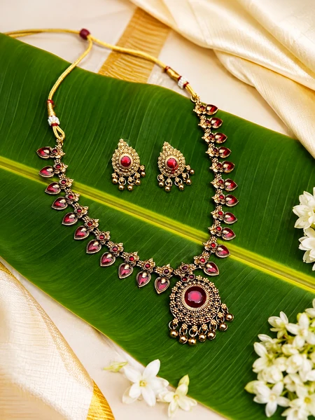 Palakka Mala Necklace Set ON636